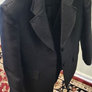 Zara Textured Black Tuxedo Set Size M